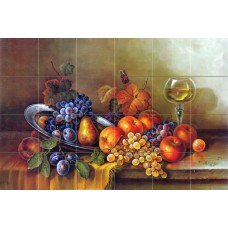 Art Corrado Pila Mural Ceramic Breakfast Fruits Decor Backsplash Tile #465   180685457629